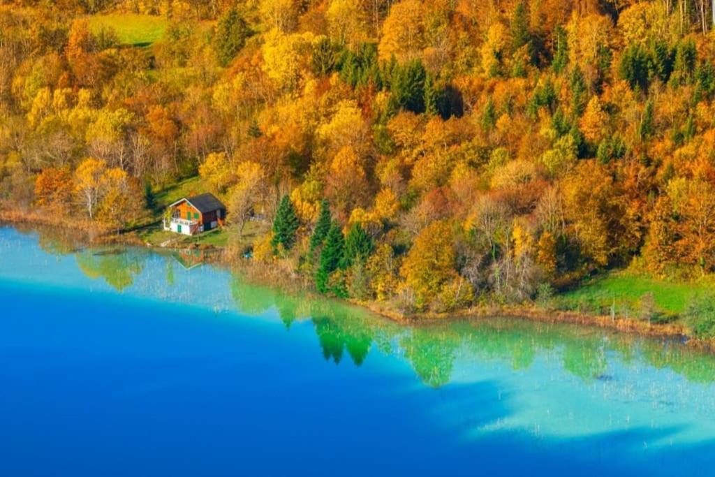 Вилла Gite Jura Mina Chalet Au Milieu De La Nature Ney Экстерьер фото