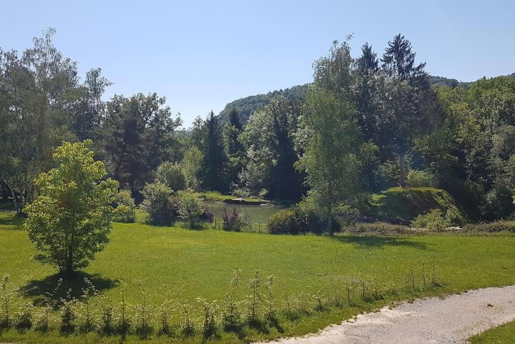 Вилла Gite Jura Mina Chalet Au Milieu De La Nature Ney Экстерьер фото